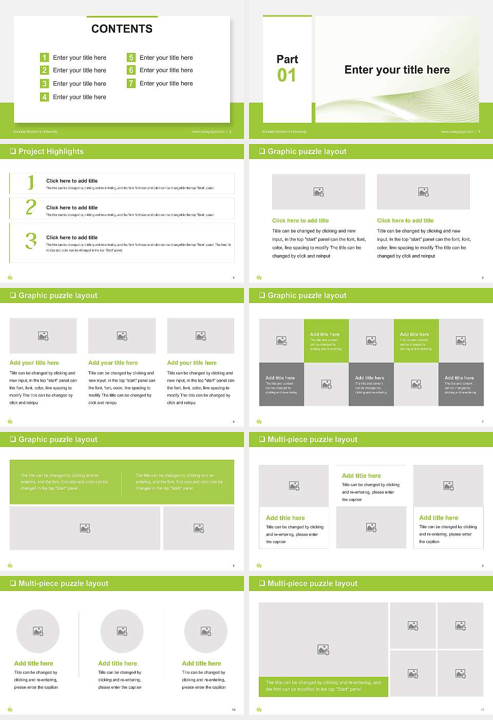 Sonoda Women’s University General PPT Template16:9 ratio PPT effect preview image2