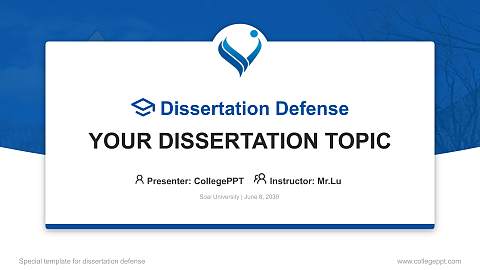 Soai University Graduation Thesis Defense PPT Template