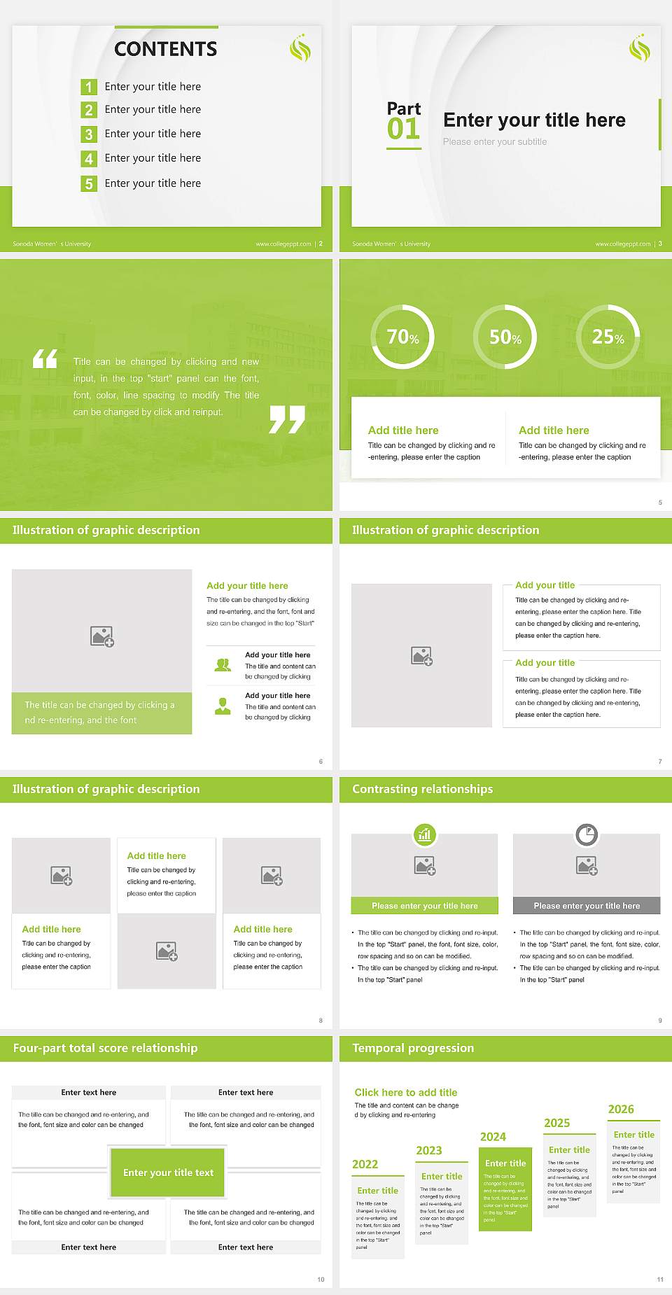 Sonoda Women’s University Thesis Proposal/Graduation Defense PPT Template4:3 ratio PPT effect preview image2
