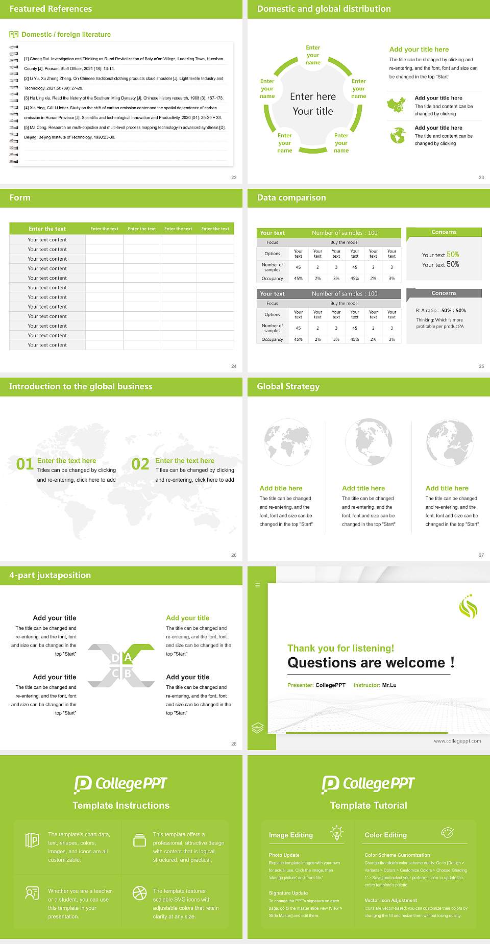Sonoda Women’s University Thesis Proposal/Graduation Defense PPT Template4:3 ratio PPT effect preview image4