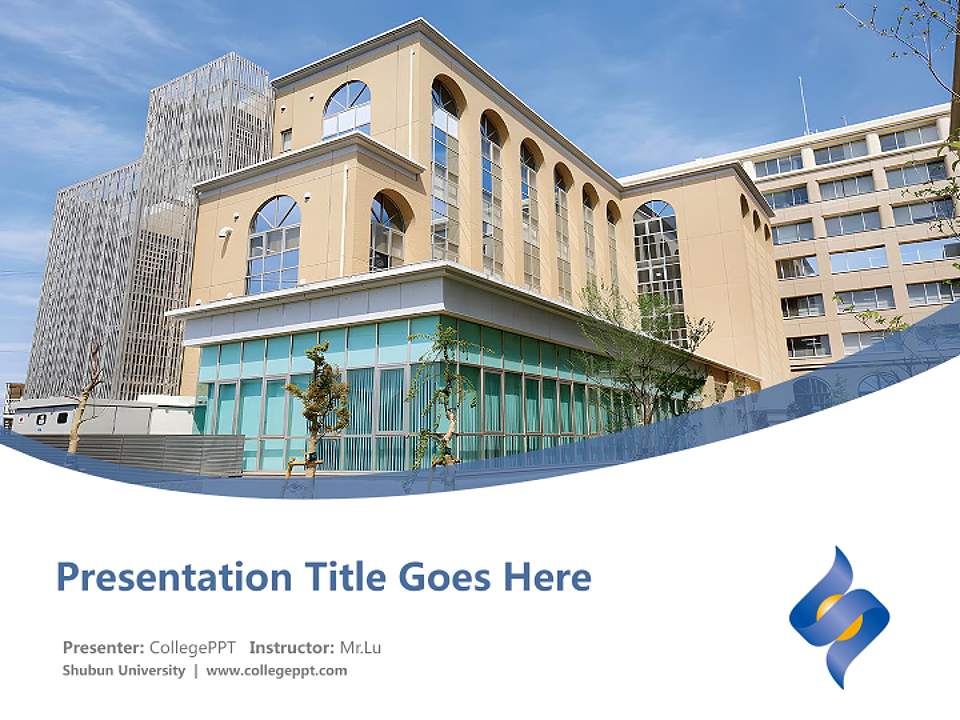 Shubun University Course/Courseware Creation PPT Template4:3 ratio PPT effect preview image5