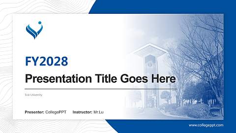 Soai University Academic Presentation/Research Findings Report PPT Template