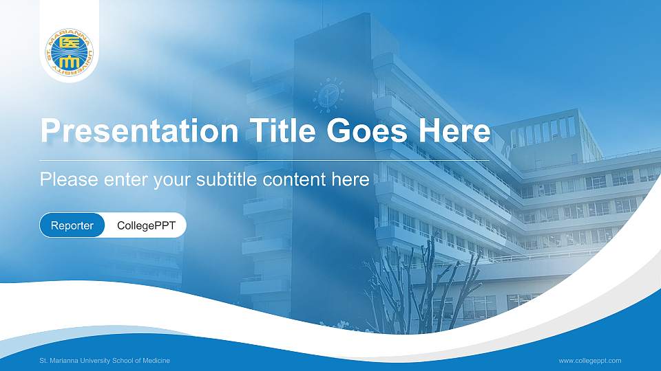 St. Marianna University School of Medicine Lecture Sharing and Networking Event PPT Template16:9 ratio PPT effect preview image