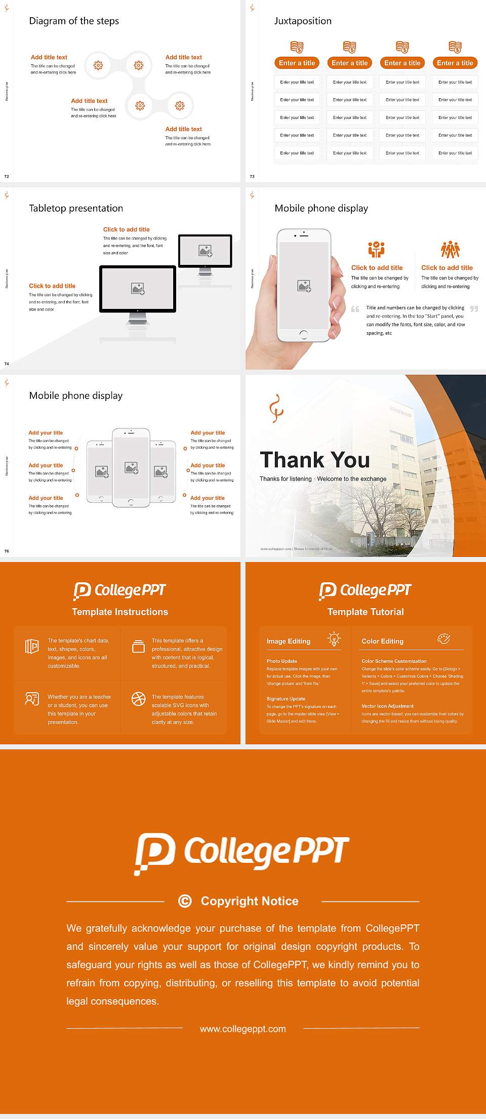 Showa University of Music Competition/Entrepreneurship Contest PPT Template4:3 ratio PPT effect preview image9