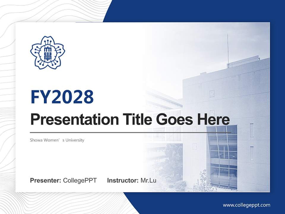 Showa Women’s University Academic Presentation/Research Findings Report PPT Template4:3 ratio PPT effect preview image5