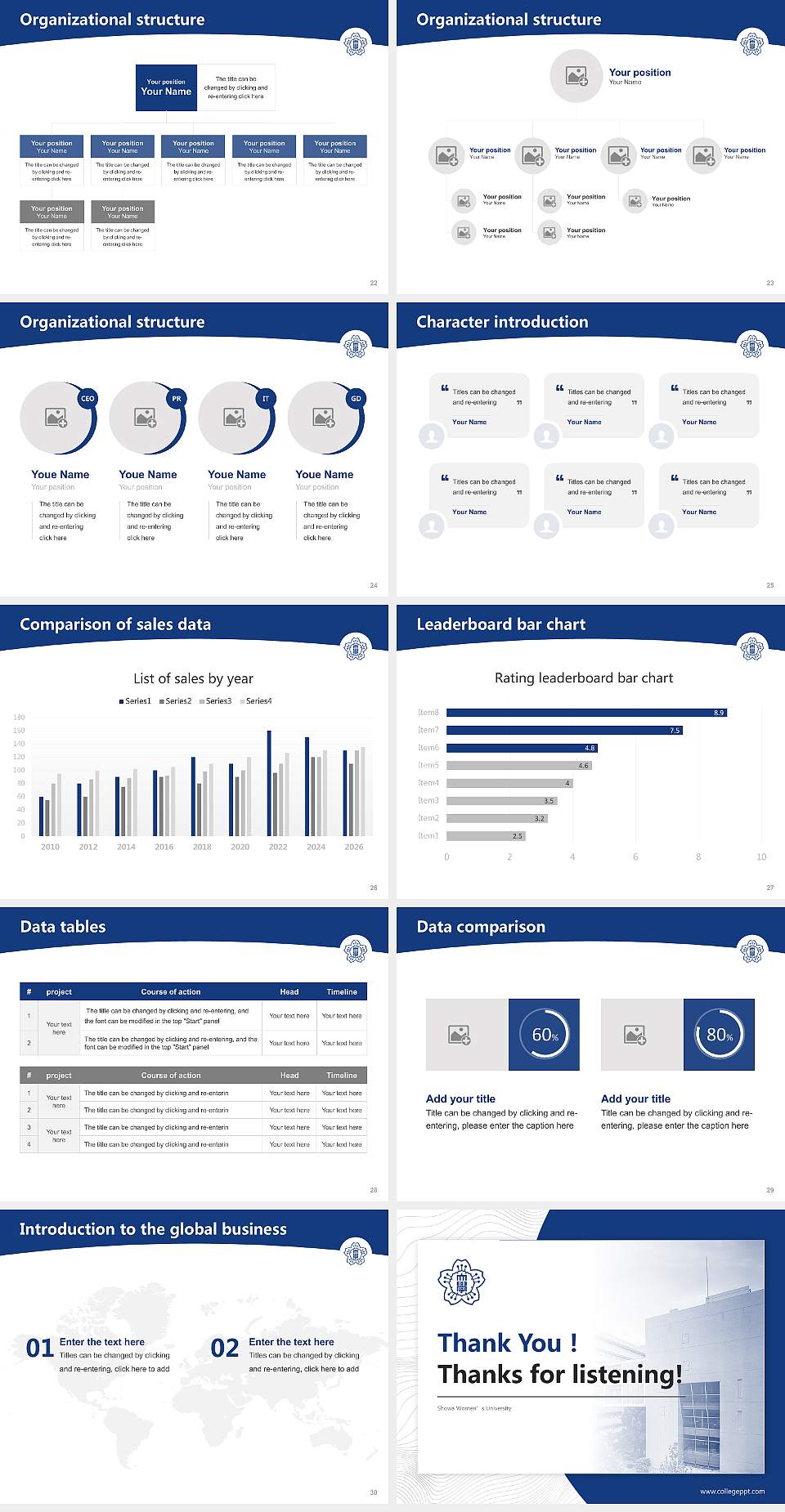 Showa Women’s University Academic Presentation/Research Findings Report PPT Template4:3 ratio PPT effect preview image4