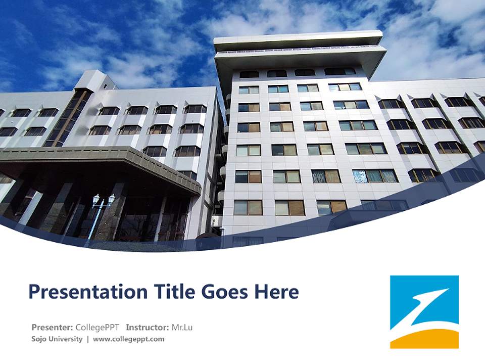 Sojo University Course/Courseware Creation PPT Template4:3 ratio PPT effect preview image5