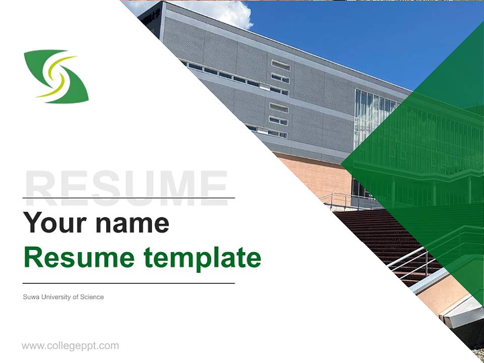 Suwa University of Science Resume PPT Template4:3 ratio PPT effect preview image5