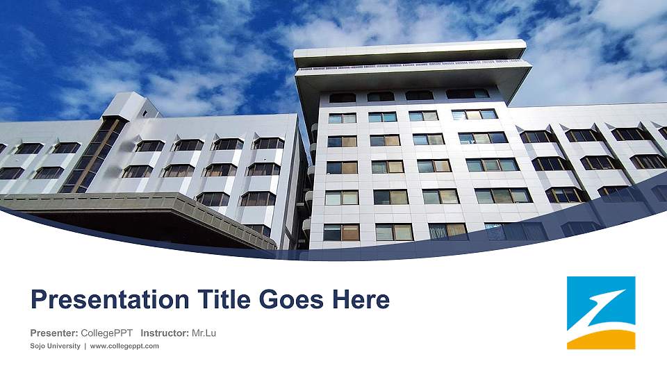 Sojo University Course/Courseware Creation PPT Template16:9 ratio PPT effect preview image