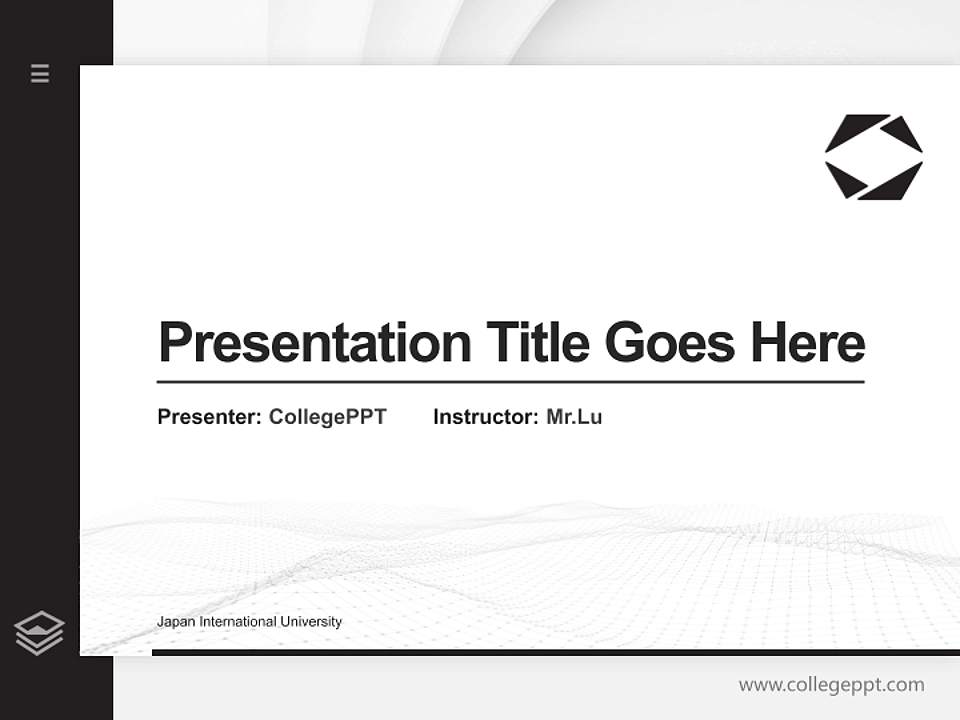 Japan International University Thesis Proposal/Graduation Defense PPT Template4:3 ratio PPT effect preview image5