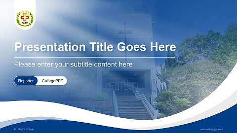 St. Mary’s College Lecture Sharing and Networking Event PPT Template