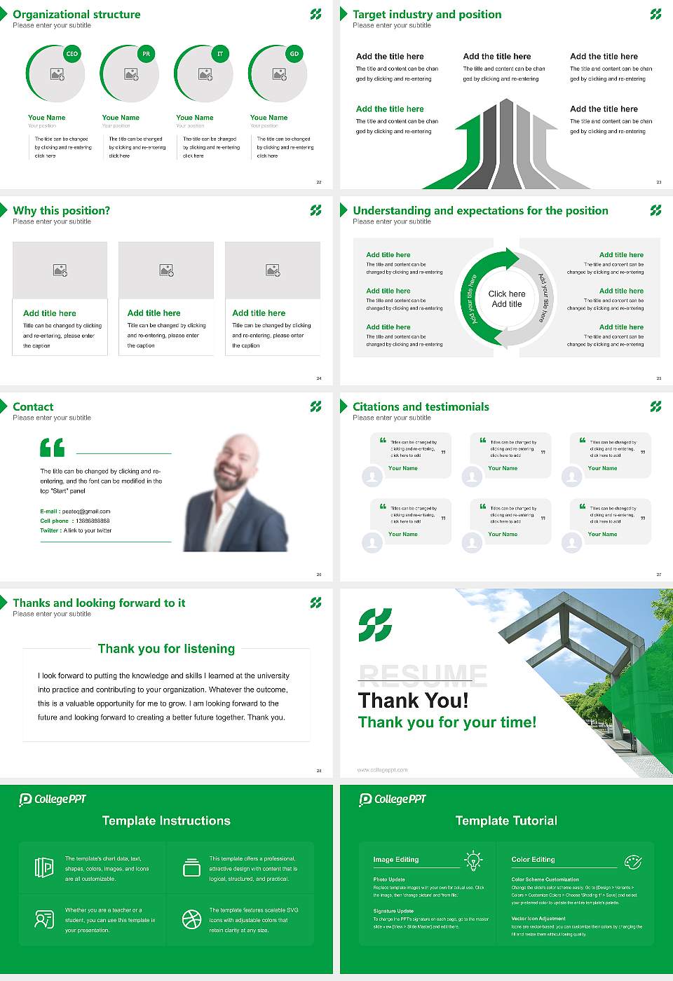 Showa Pharmaceutical University Resume PPT Template16:9 ratio PPT effect preview image4