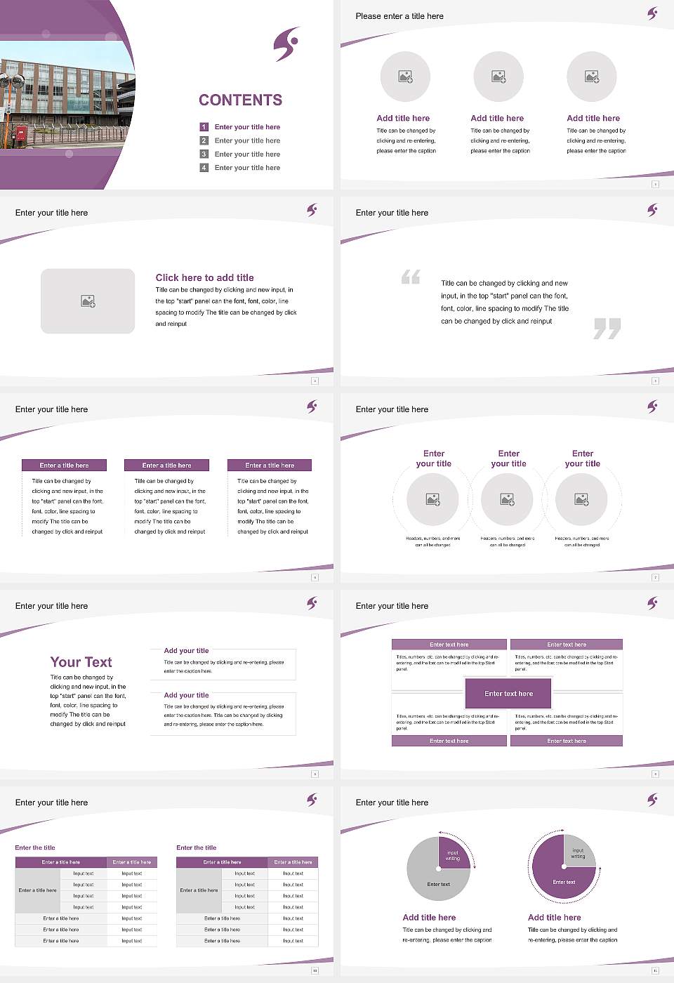 Shujitsu University Course/Courseware Creation PPT Template16:9 ratio PPT effect preview image2