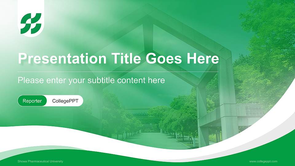 Showa Pharmaceutical University Lecture Sharing and Networking Event PPT Template16:9 ratio PPT effect preview image