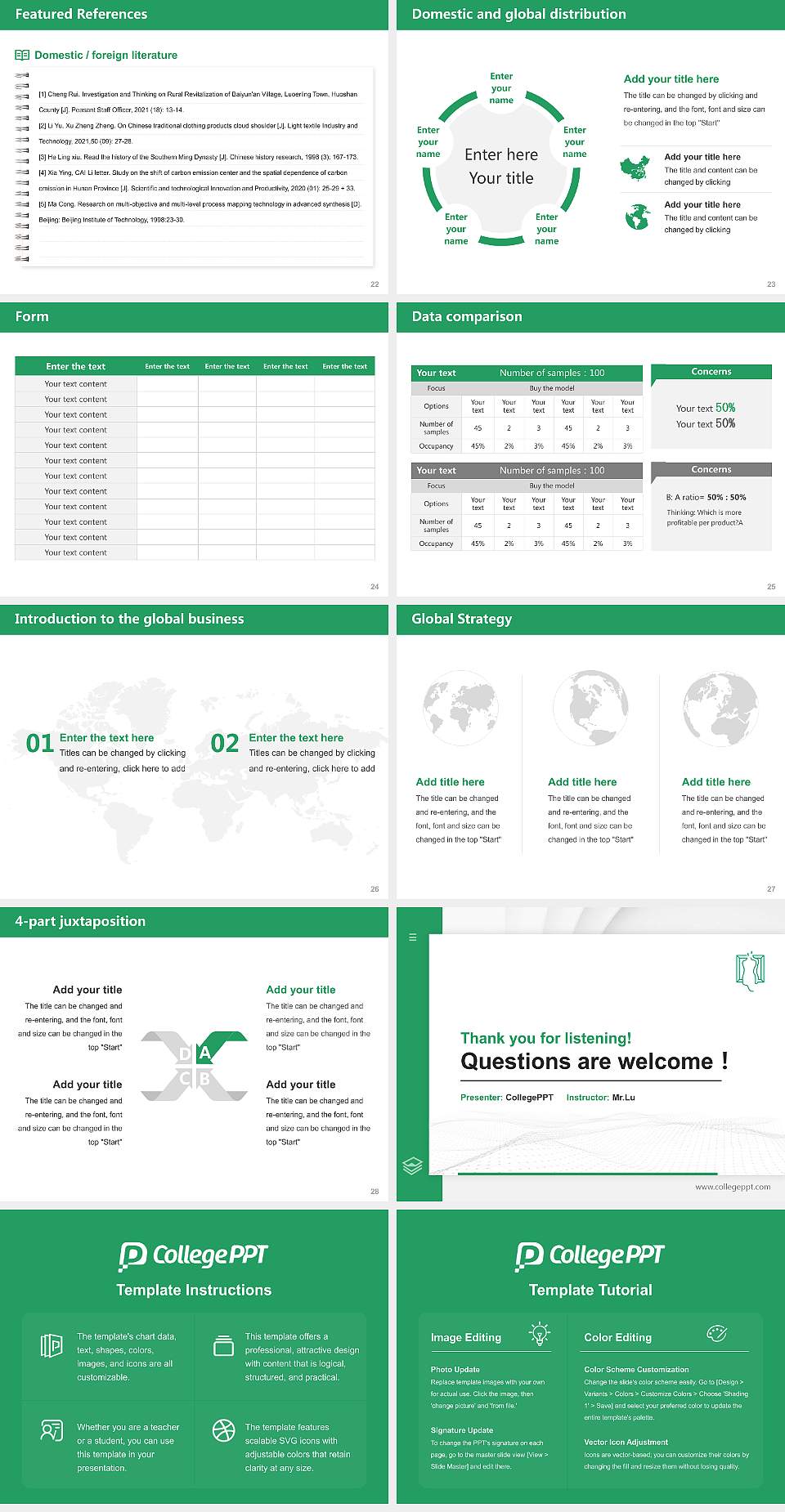 Sugino Fashion College Thesis Proposal/Graduation Defense PPT Template4:3 ratio PPT effect preview image4