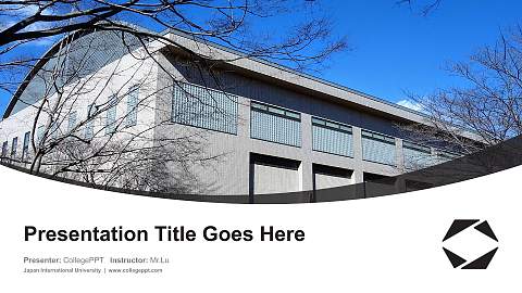 Japan International University Course/Courseware Creation PPT Template
