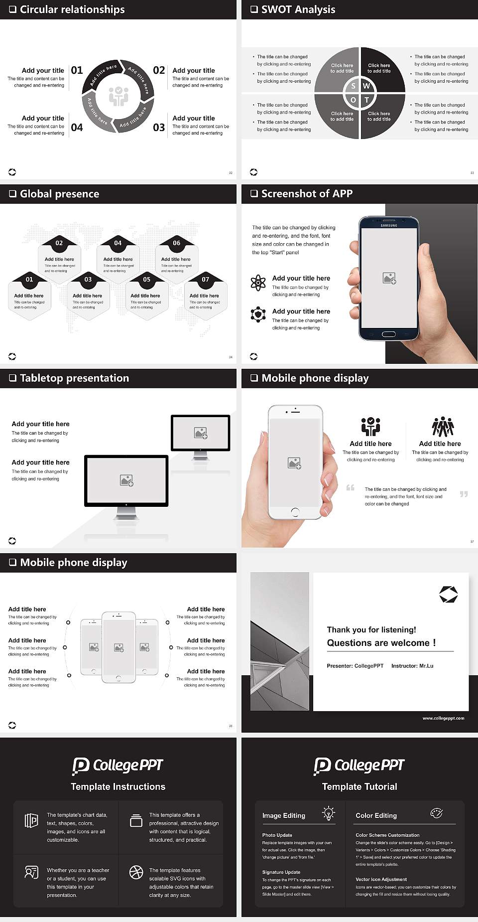 Japan International University General PPT Template4:3 ratio PPT effect preview image5