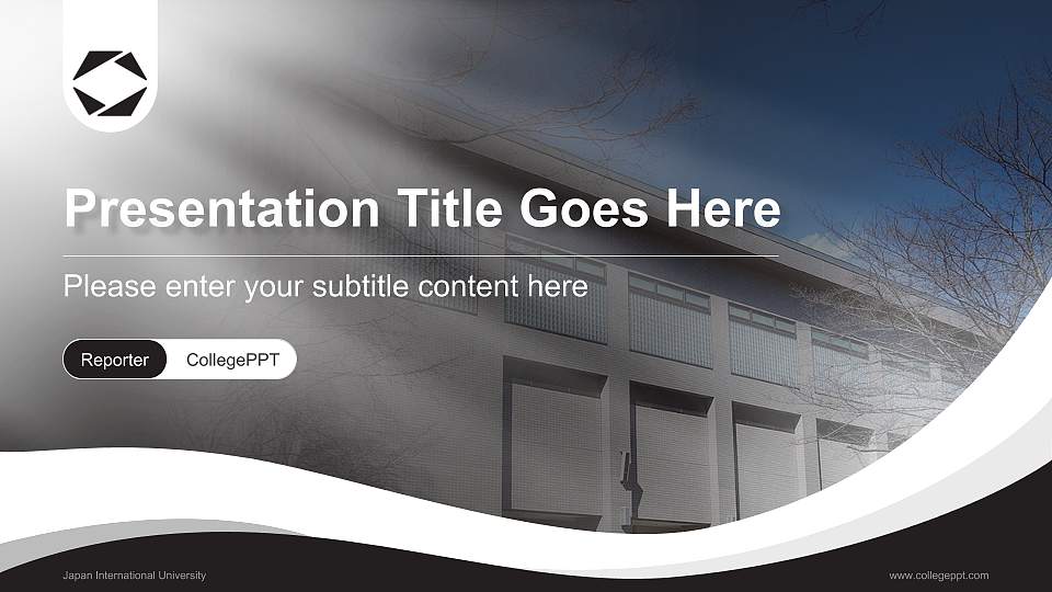 Japan International University Lecture Sharing and Networking Event PPT Template16:9 ratio PPT effect preview image