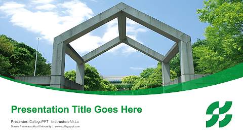 Showa Pharmaceutical University Course/Courseware Creation PPT Template