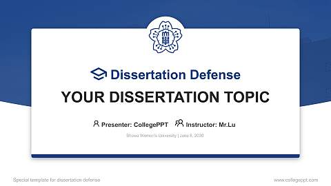 Showa Women’s University Graduation Thesis Defense PPT Template