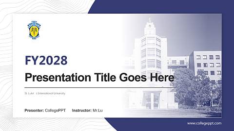St. Luke’s International University Academic Presentation/Research Findings Report PPT Template