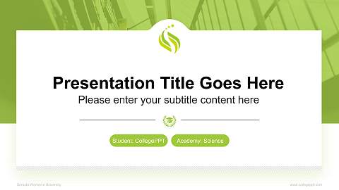Sonoda Women’s University National Scholarship Defense PPT Template
