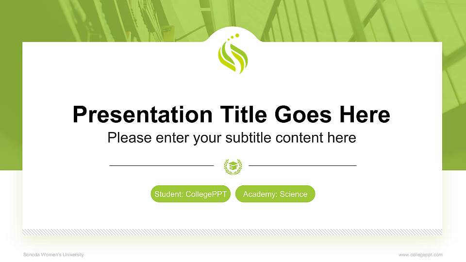 Sonoda Women’s University National Scholarship Defense PPT Template16:9 ratio PPT effect preview image