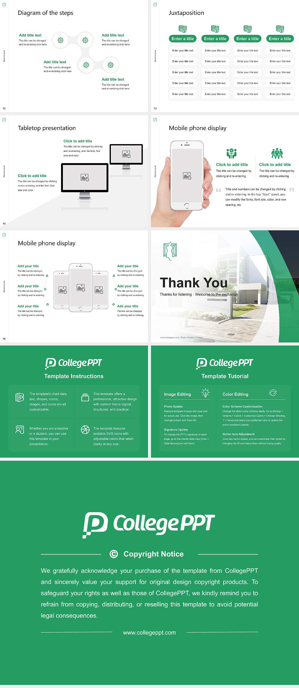 Sugino Fashion College Competition/Entrepreneurship Contest PPT Template4:3 ratio PPT effect preview image9