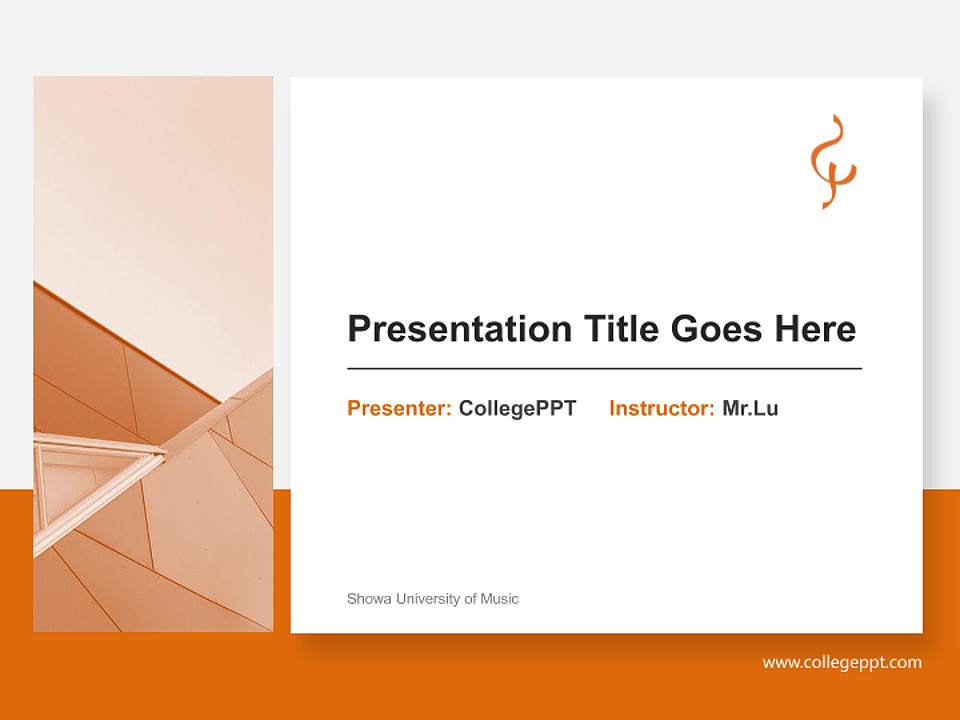 Showa University of Music General PPT Template4:3 ratio PPT effect preview image6