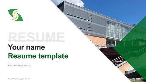 Suwa University of Science Resume PPT Template