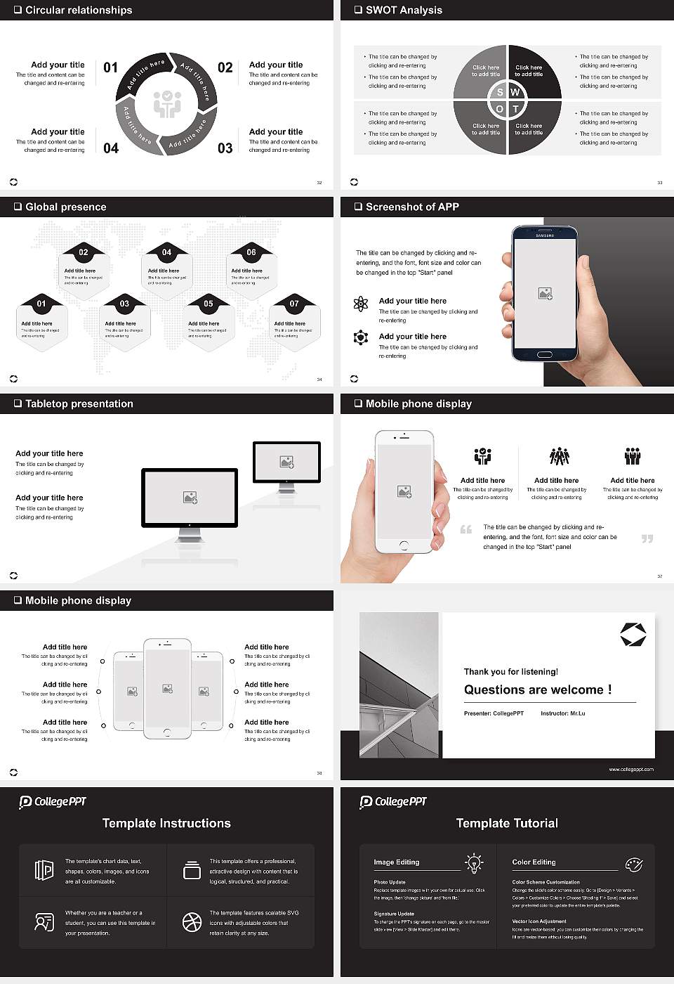 Japan International University General PPT Template16:9 ratio PPT effect preview image5