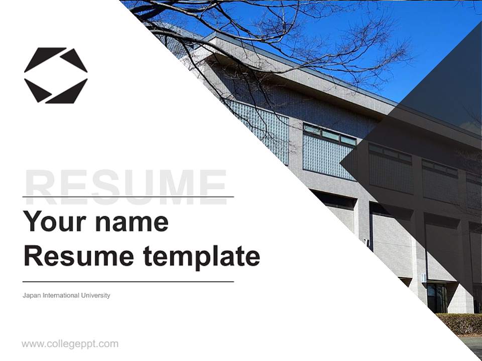 Japan International University Resume PPT Template4:3 ratio PPT effect preview image5