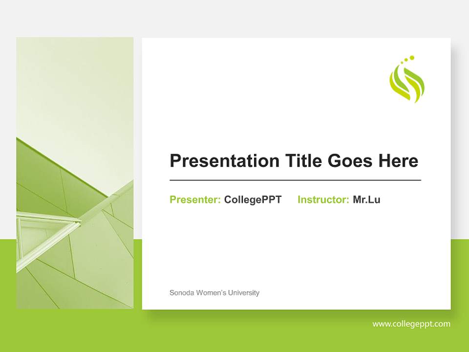Sonoda Women’s University General PPT Template4:3 ratio PPT effect preview image6
