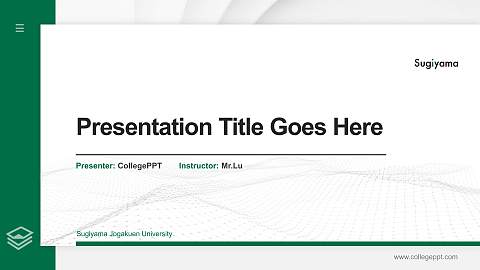 Sugiyama Jogakuen University Thesis Proposal/Graduation Defense PPT Template