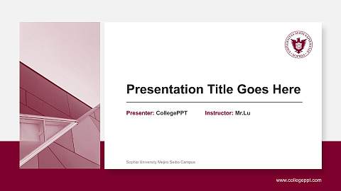 Sophia University Mejiro Seibo Campus General PPT Template