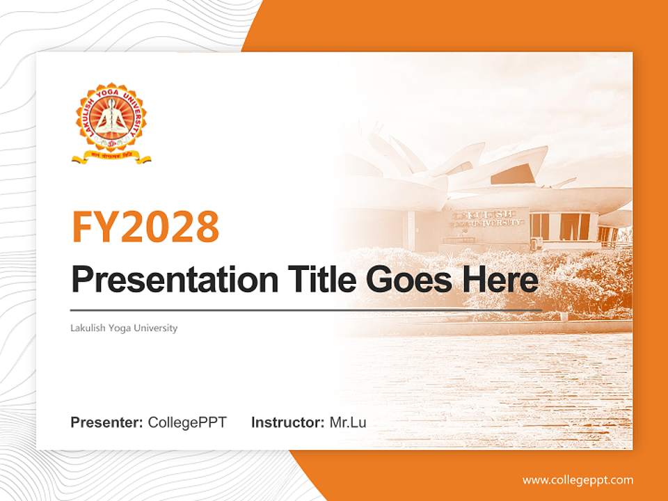Lakulish Yoga University Academic Presentation/Research Findings Report PPT Template4:3 ratio PPT effect preview image5