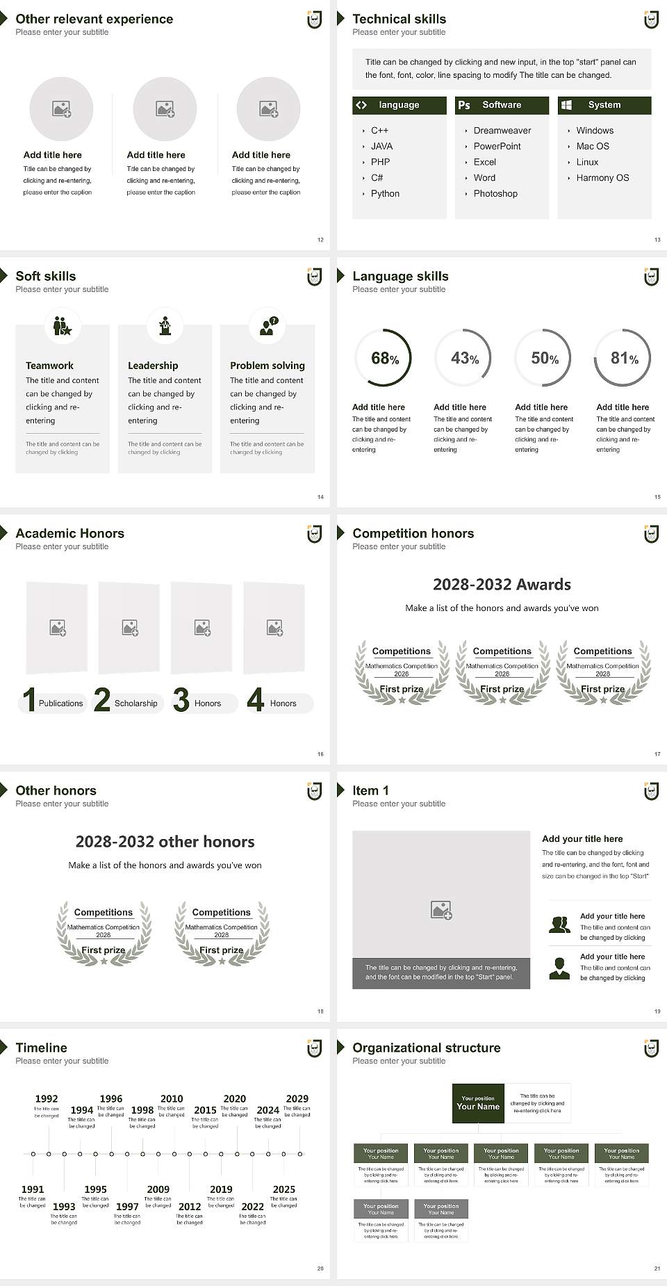 Jeppiaar University Resume PPT Template4:3 ratio PPT effect preview image3