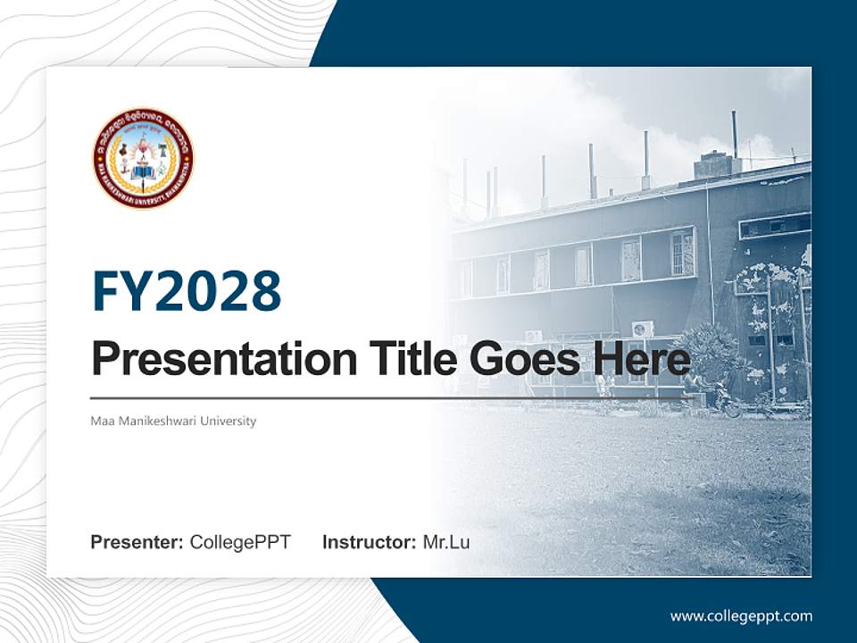 Maa Manikeshwari University Academic Presentation/Research Findings Report PPT Template4:3 ratio PPT effect preview image5