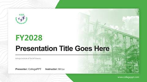 Kalinga Institute of Social Sciences Academic Presentation/Research Findings Report PPT Template