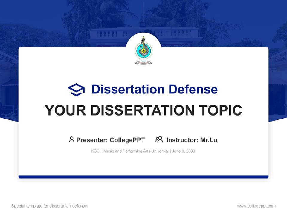 KSGH Music and Performing Arts University Graduation Thesis Defense PPT Template4:3 ratio PPT effect preview image7