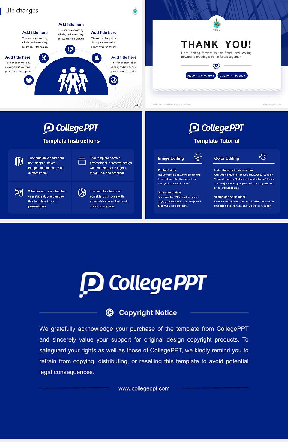 KSGH Music and Performing Arts University National Scholarship Defense PPT Template4:3 ratio PPT effect preview image4