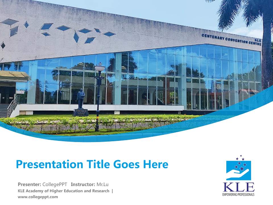 KLE Academy of Higher Education and Research Course/Courseware Creation PPT Template4:3 ratio PPT effect preview image5