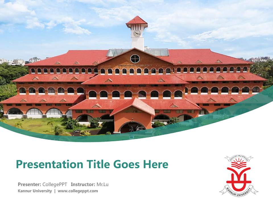 Kannur University Course/Courseware Creation PPT Template4:3 ratio PPT effect preview image5