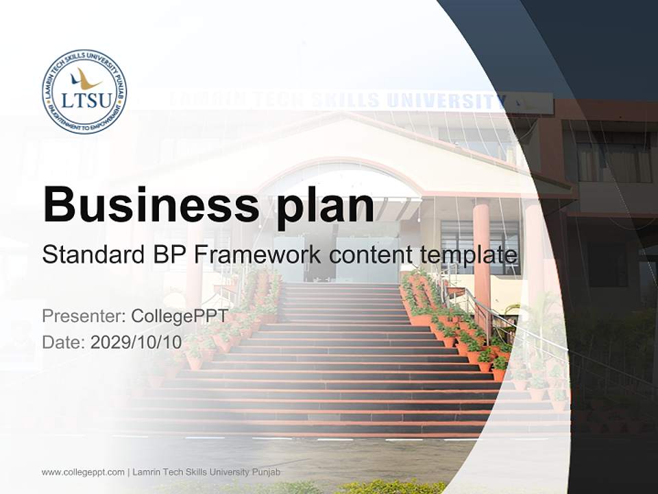 Lamrin Tech Skills University Punjab Competition/Entrepreneurship Contest PPT Template4:3 ratio PPT effect preview image9