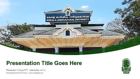 Kerala Agricultural University Course/Courseware Creation PPT Template