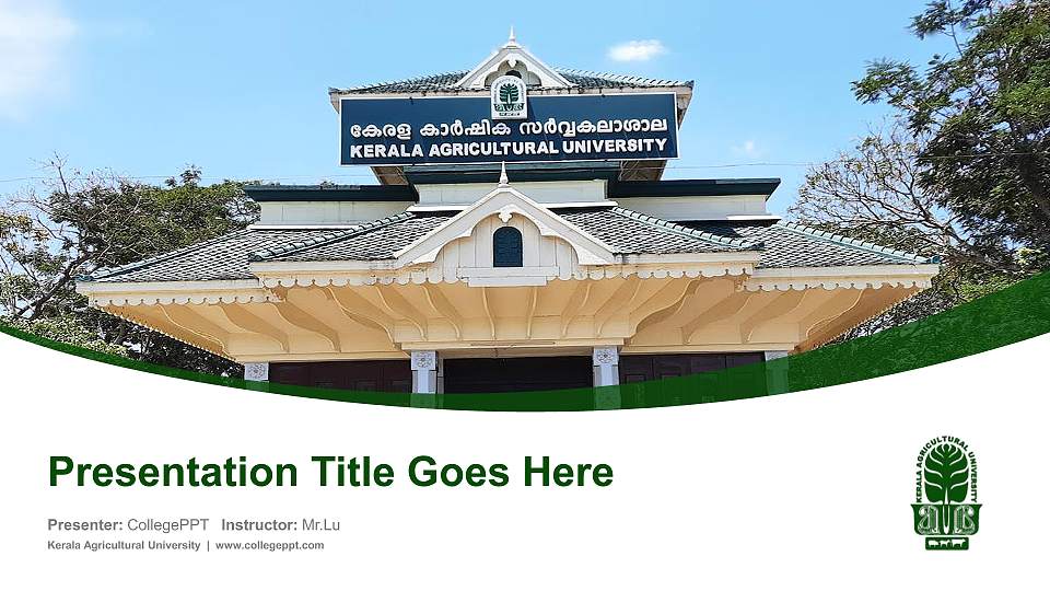 Kerala Agricultural University Course/Courseware Creation PPT Template16:9 ratio PPT effect preview image