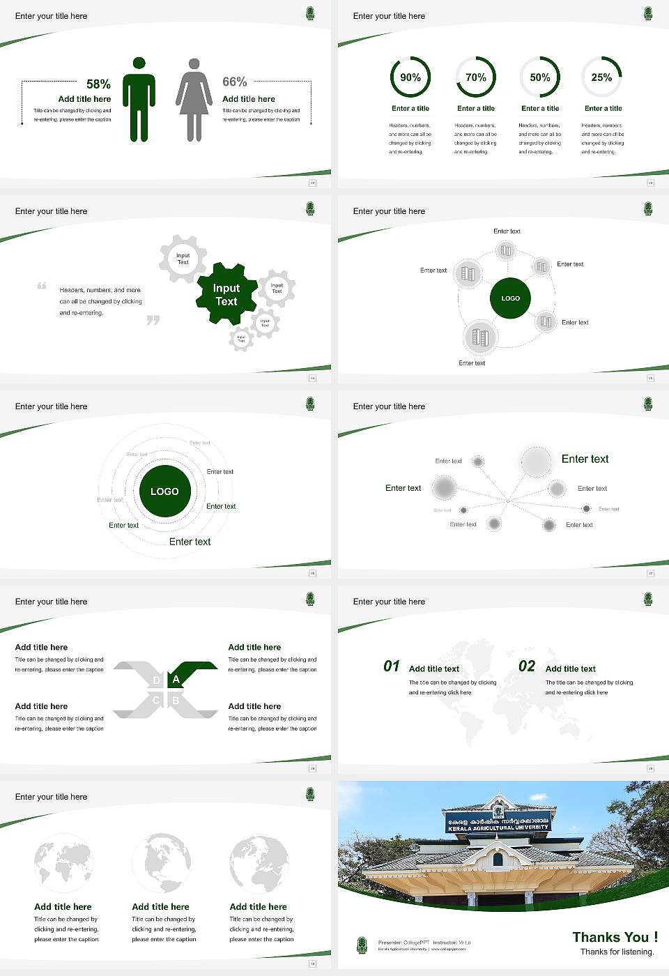 Kerala Agricultural University Course/Courseware Creation PPT Template16:9 ratio PPT effect preview image4
