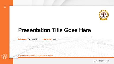 Khwaja Moinuddin Chishti Language University Thesis Proposal/Graduation Defense PPT Template