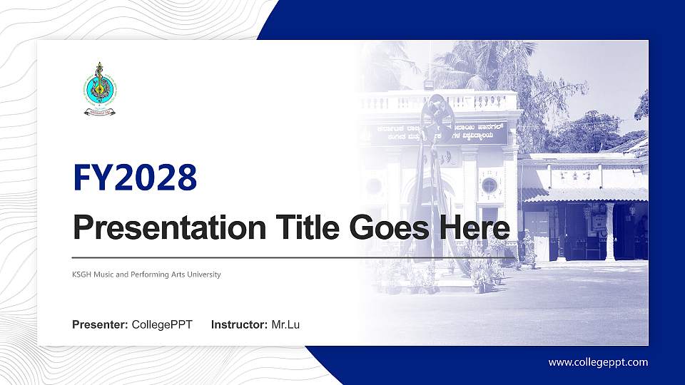KSGH Music and Performing Arts University Academic Presentation/Research Findings Report PPT Template16:9 ratio PPT effect preview image