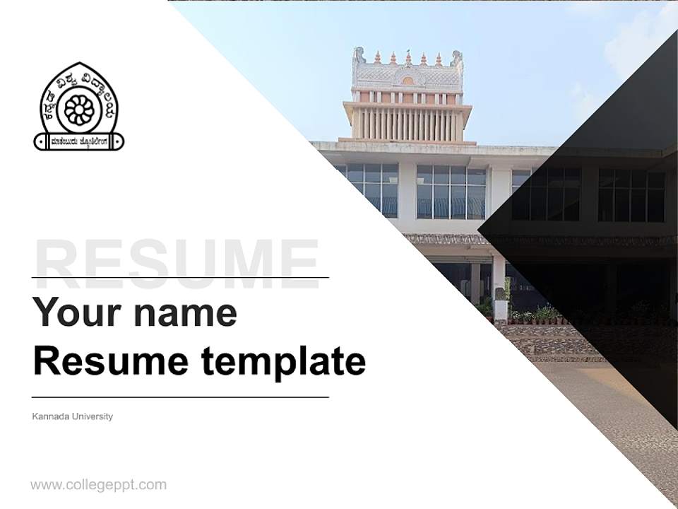 Kannada University Resume PPT Template4:3 ratio PPT effect preview image5